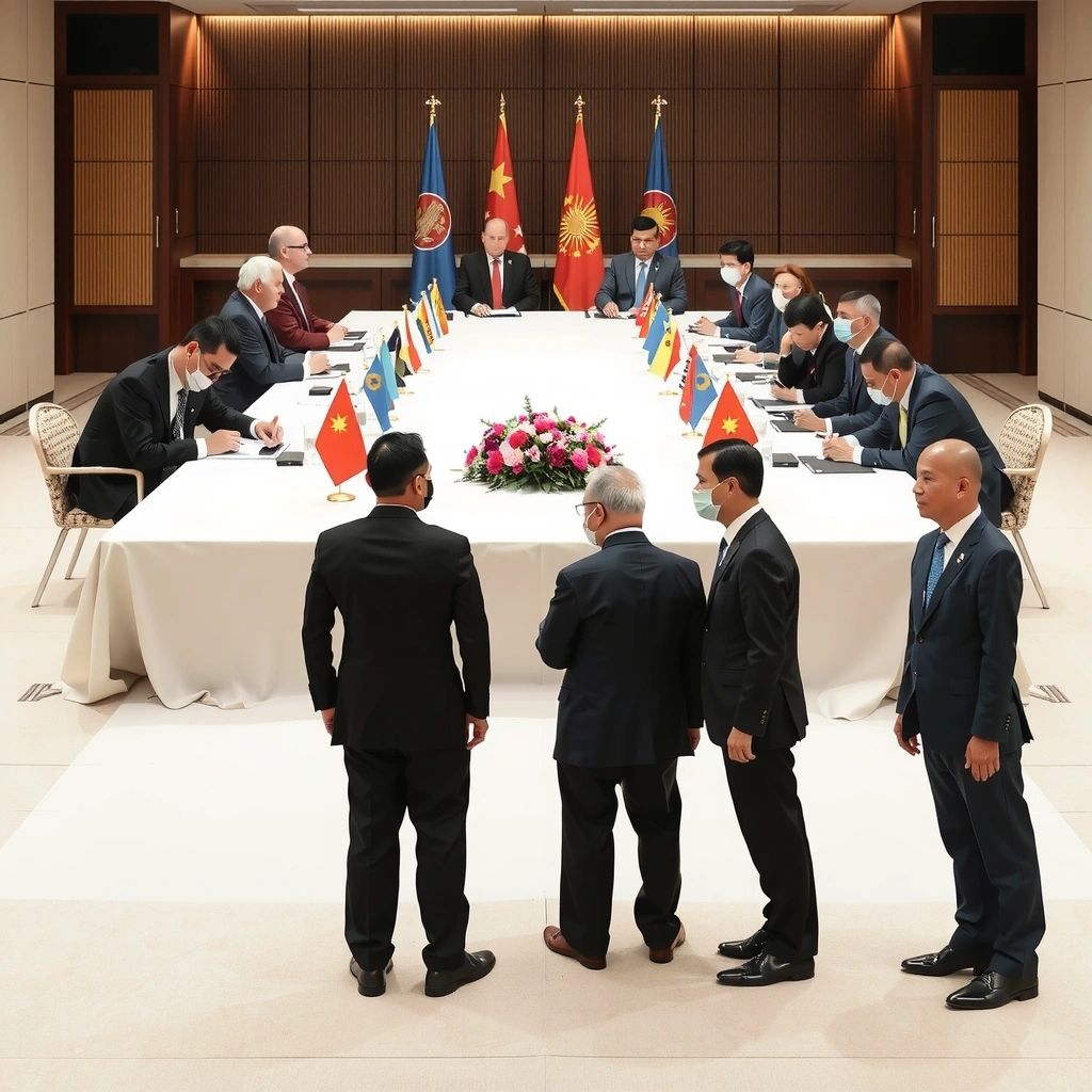 ASEAN summit meeting with regional leaders