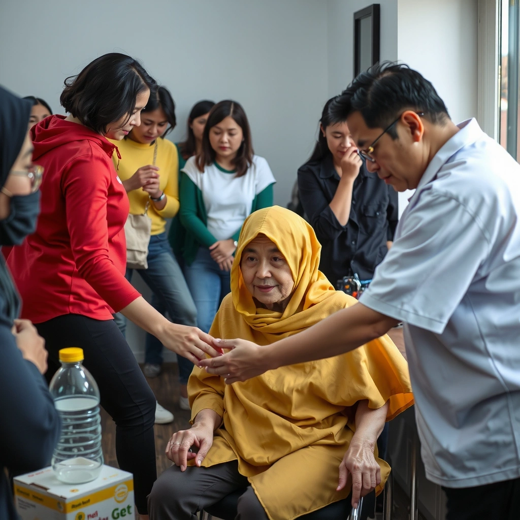 Community volunteers helping in local neighborhood