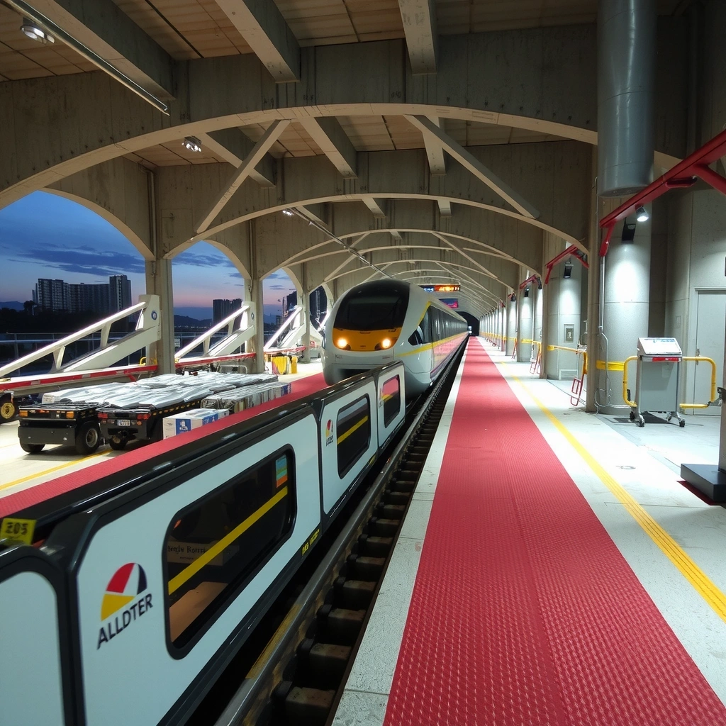 KLIA high-speed rail project construction