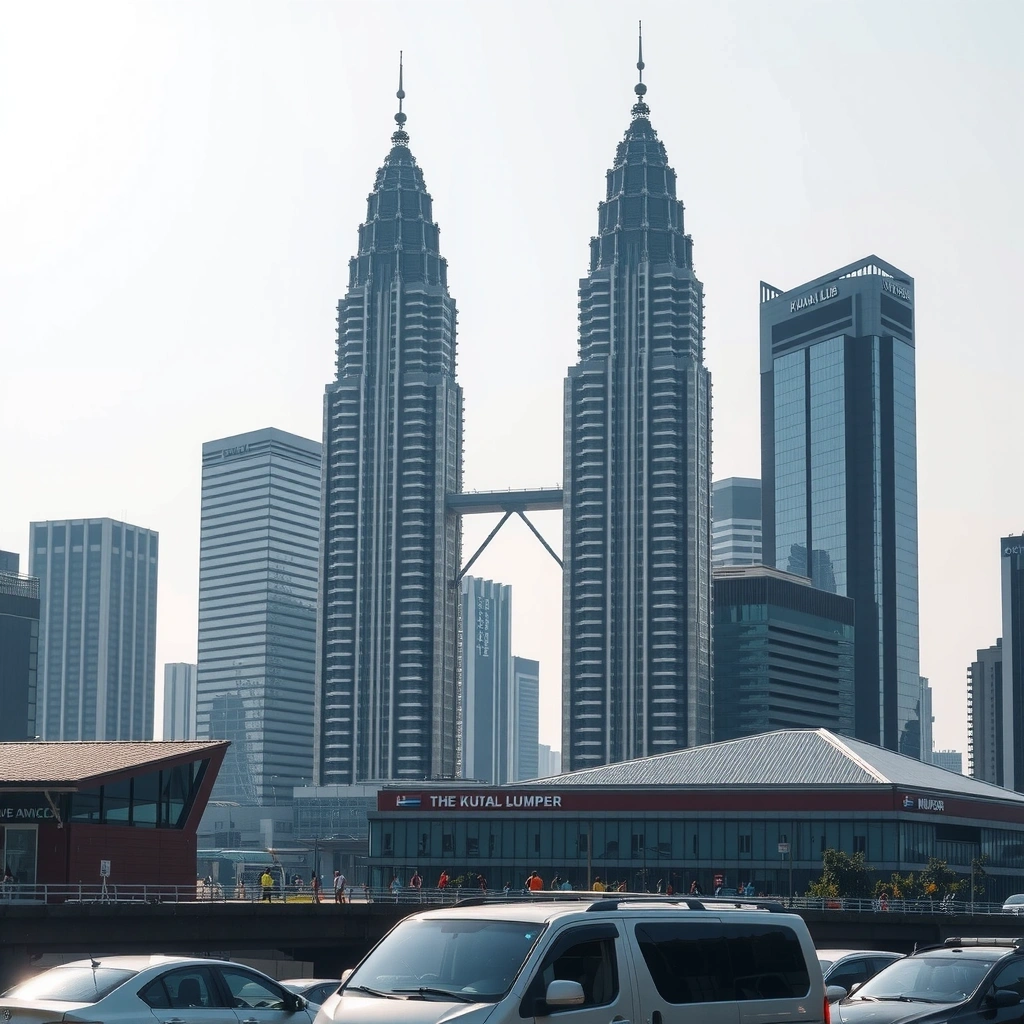 Kuala Lumpur skyline with financial district